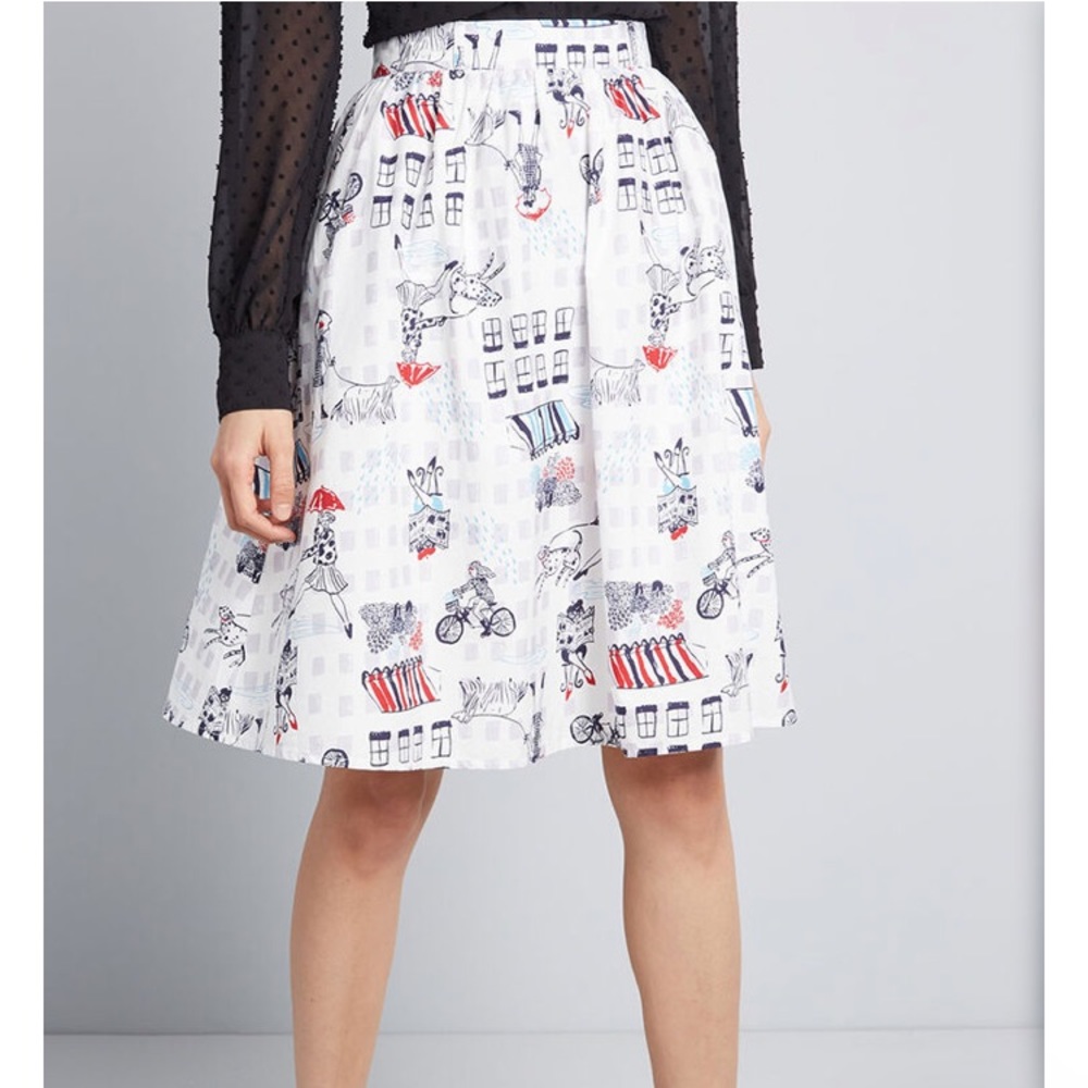 NWT ModCloth Charming Cotton Skirts with Pockets